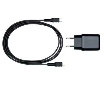 Nabíjecí adaptér USB PD/QC 3.0 včetně kabelu C-C, černý 20W, 3,6V~5,9V/3A; 6~9V/2A; 9V~12V/1,5A